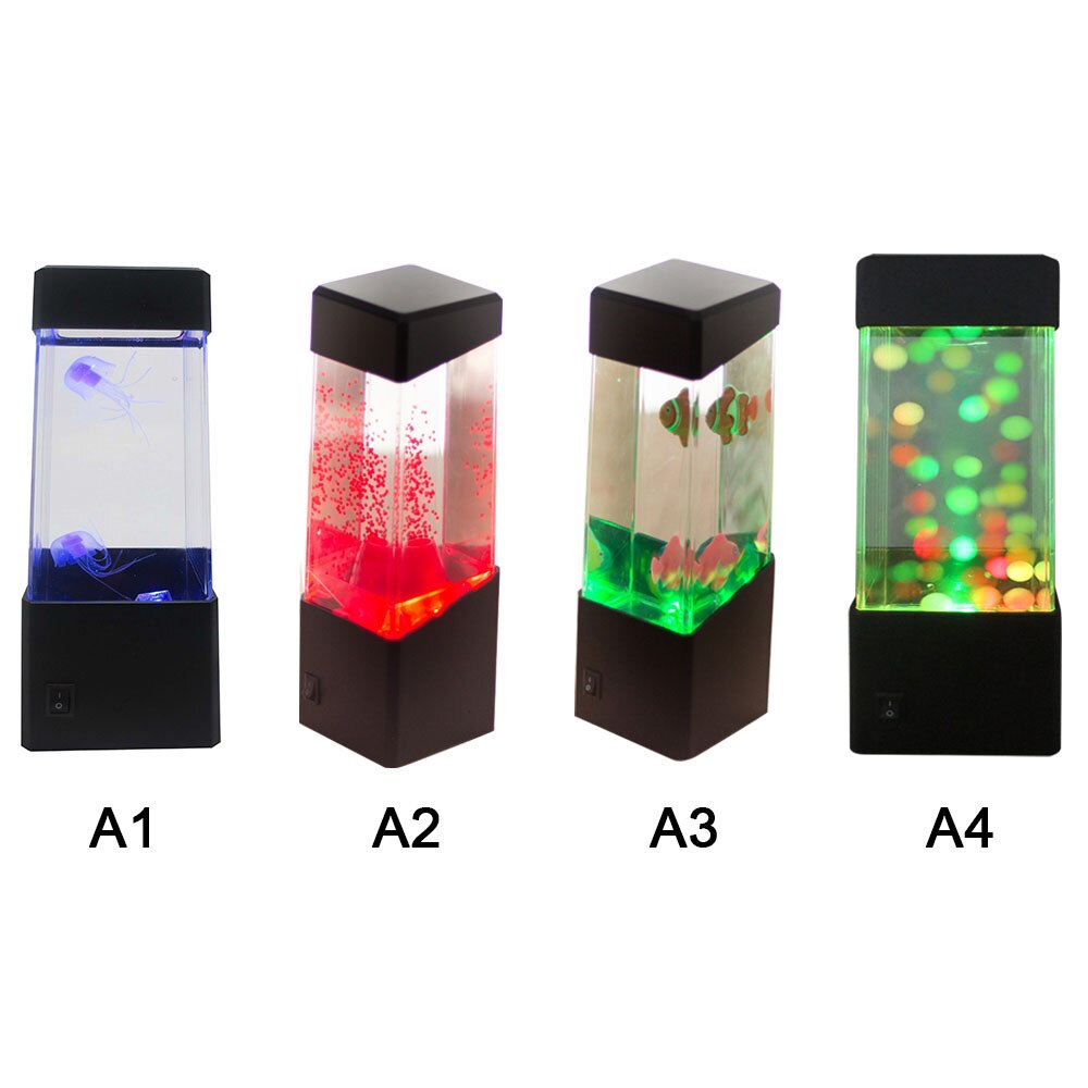 Electric lamp Desk Lamps Magic Animated Jellyfish Colors LED Table Lamp Modern Table Lamp Reading Book Night Light