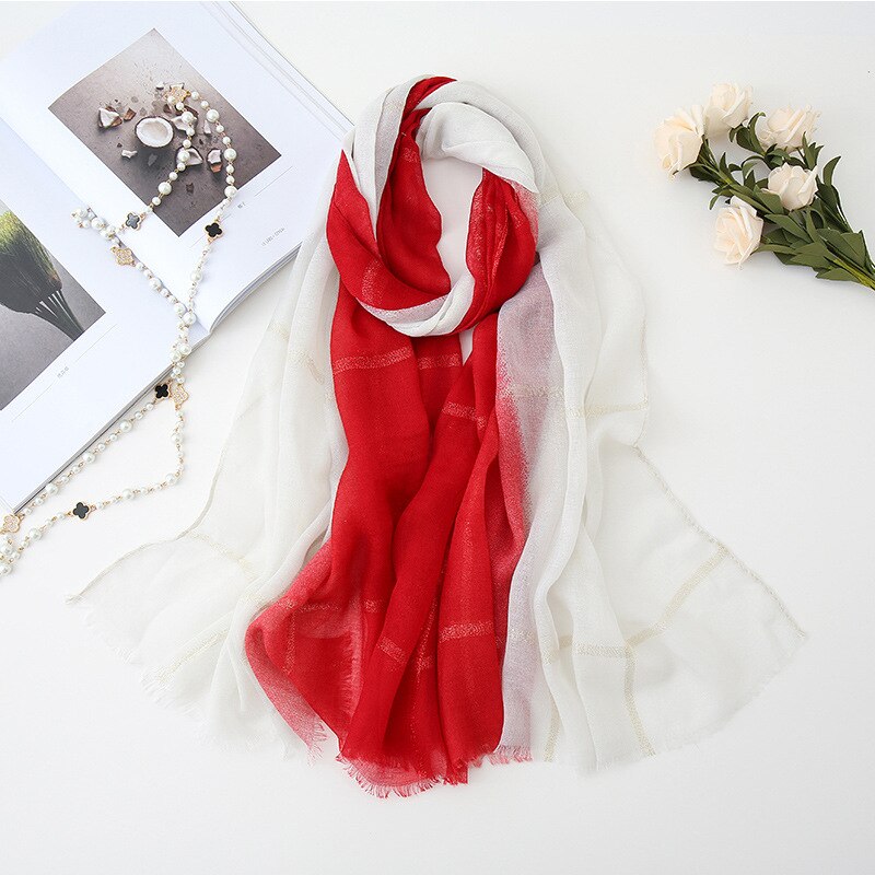 Effen Kleur Katoenen Sjaal Vrouwen Zachte Sjaals En Wraps Hijab Sjaal Moslim Vrouwelijke Foulard Moslim Hoofd Sjaals Hijab Stola: Color 6