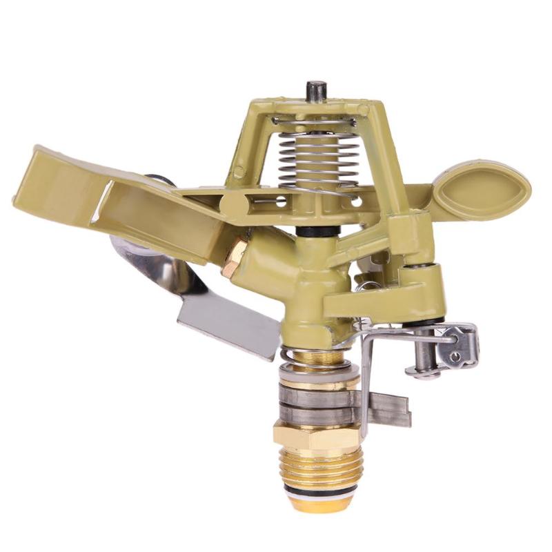 1/2 Inch Copper Rotate Water Sprinkler Spray Nozzle Connector Rocker Arm Garden Irrigation Fountain Watering System Garden Tools