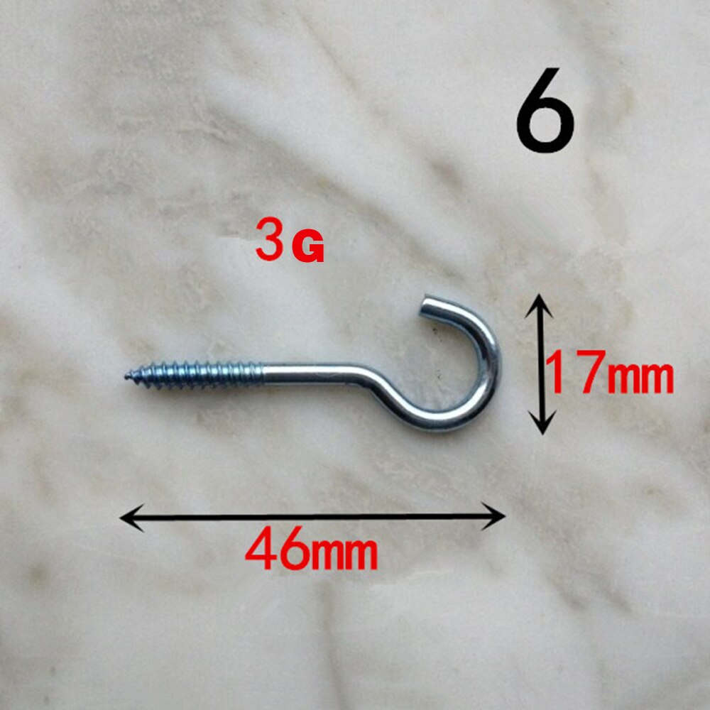 90 pçs/set Ovelhas Olho Ganchos ponto de Interrogação Gancho de Metal com Rosca de Parafuso Peg 6 8 10 Tamanhos Para DIY Artes, artesanato Acessórios Leathercraft