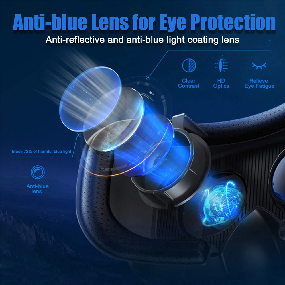Casque 3D réalité virtuelle VR boîte à lunettes sans fil bascule VR casque vidéo appareils pour Smartphones 5 à 7 pouces téléphone iOS Android