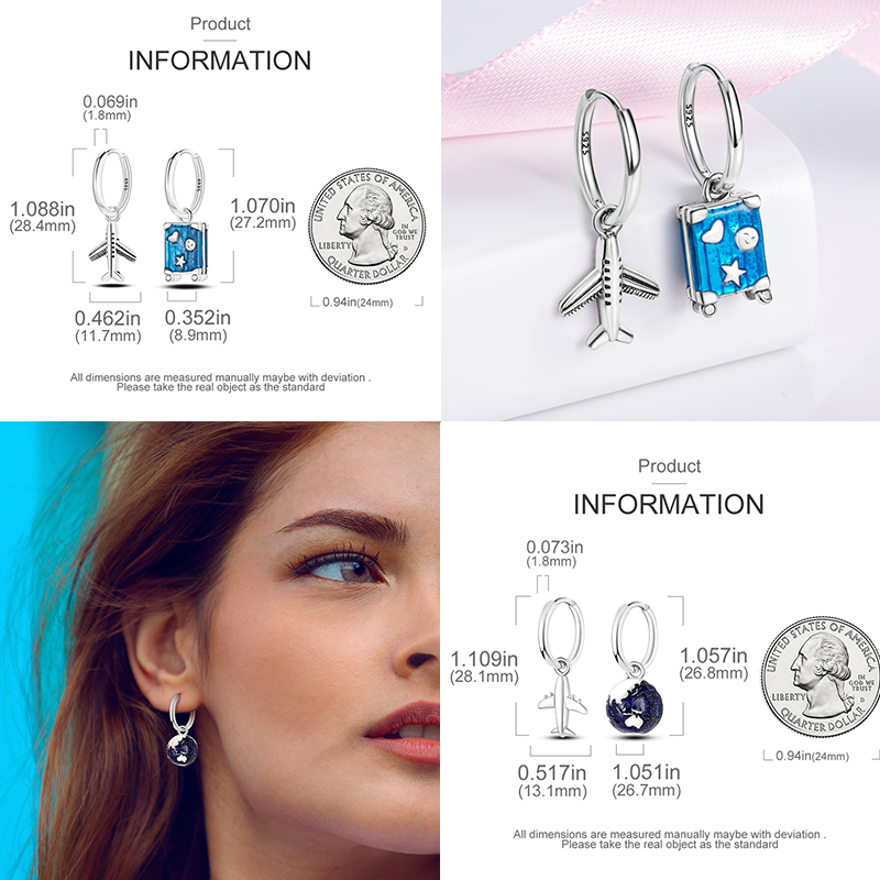925 Sterling Silver Career Eardrop Musical Note Earrings Painter Microphone Earrings Fit For Women Workplace Birthday