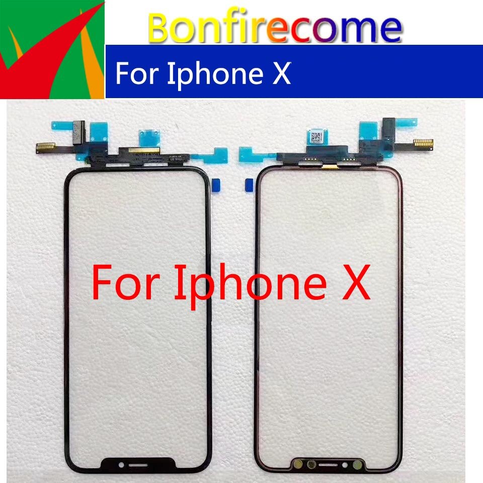 Pantalla táctil iphoneX para Iphone X, Panel digitalizador de pantalla táctil, Sensor de repuesto, lente de cristal táctil sin Lcd