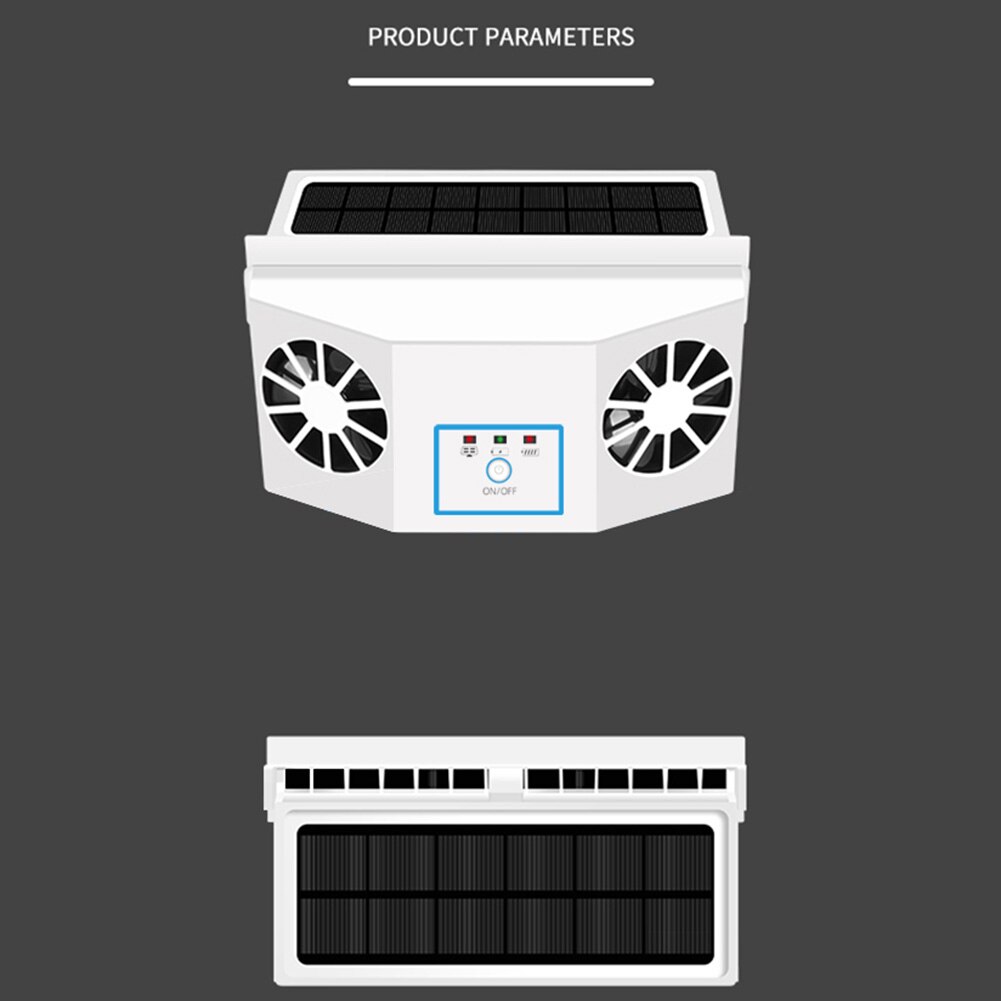 Auto Ventilator Zonne-energie Luchtkoeler Conditioner Ventilatie Circulatie Ventilator Radiator Auto Accessoires