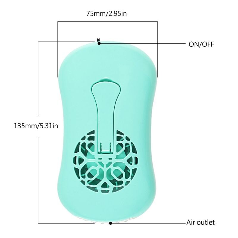1 set usb mini ventilator wimper mascara droger snel drogende make-upset met opvouwbare spiegel
