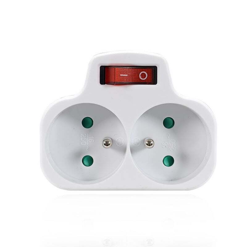 16A France Type Plug Adapter EU Power Strip Socket Electronic Socket Home Surge Protector With Switch EU Extension Socket CE