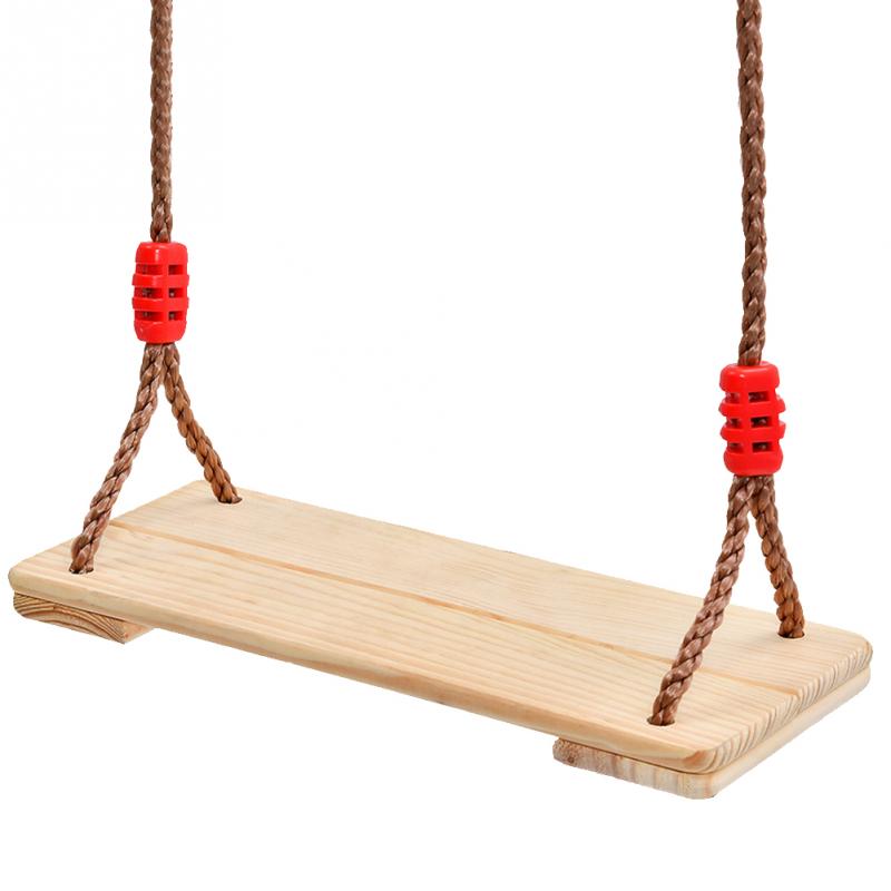 Adults Children Adjustable Rope Swing Kids Rocking Chair Indoor Outdoor Garden Yard Wooden Hanging Swings Game Tool