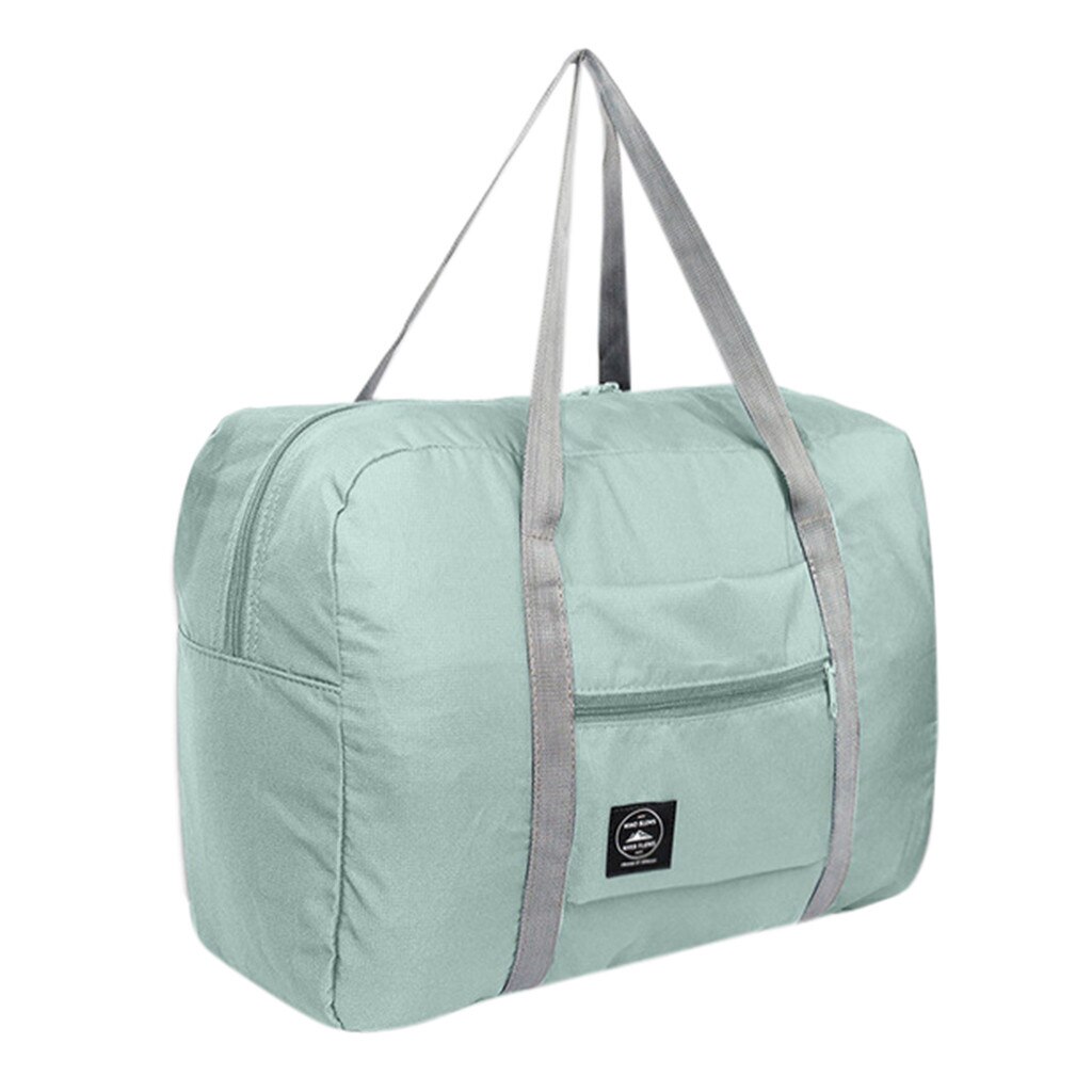 Wasserdicht Nylon Reisetaschen Frauen Männer Große Kapazität Klapp Duffle Tasche Organizer Verpackung Würfel Gepäck Mädchen Wochenende Tasche O18: LB