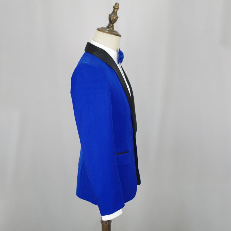 S-4XL Männer Anzüge königlich Blau Jacke Schlanke Männliche Sänger Kleidung Party Tragen GoGo tanzen Outfit Prom Anzug einstellen Bühne Kostüm VDB808