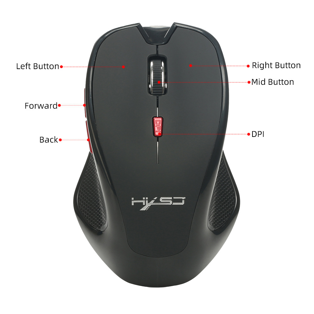 Wireless Bluetooth Mouse 2.4G USB Receiver Mouse 2400dpi Suit ForWindows 98/Me/2000/XP/Vista/Win 7/Win 8/10/Vista Mac OS