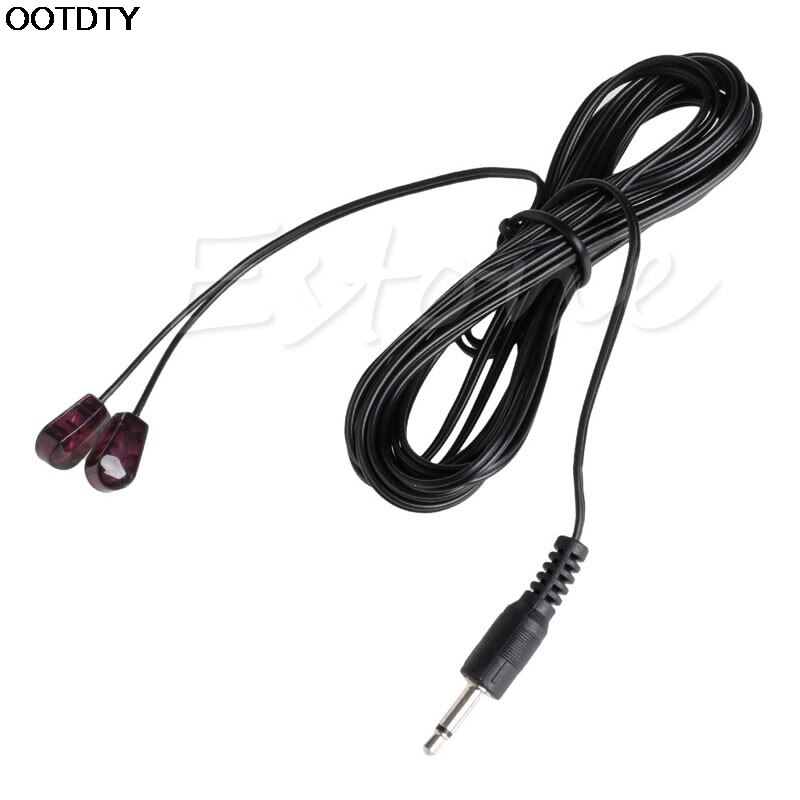 2.9M Dual Infrared IR Emitter Extension Cable with 3.5mm Plug For TV set STB DVD #L060#