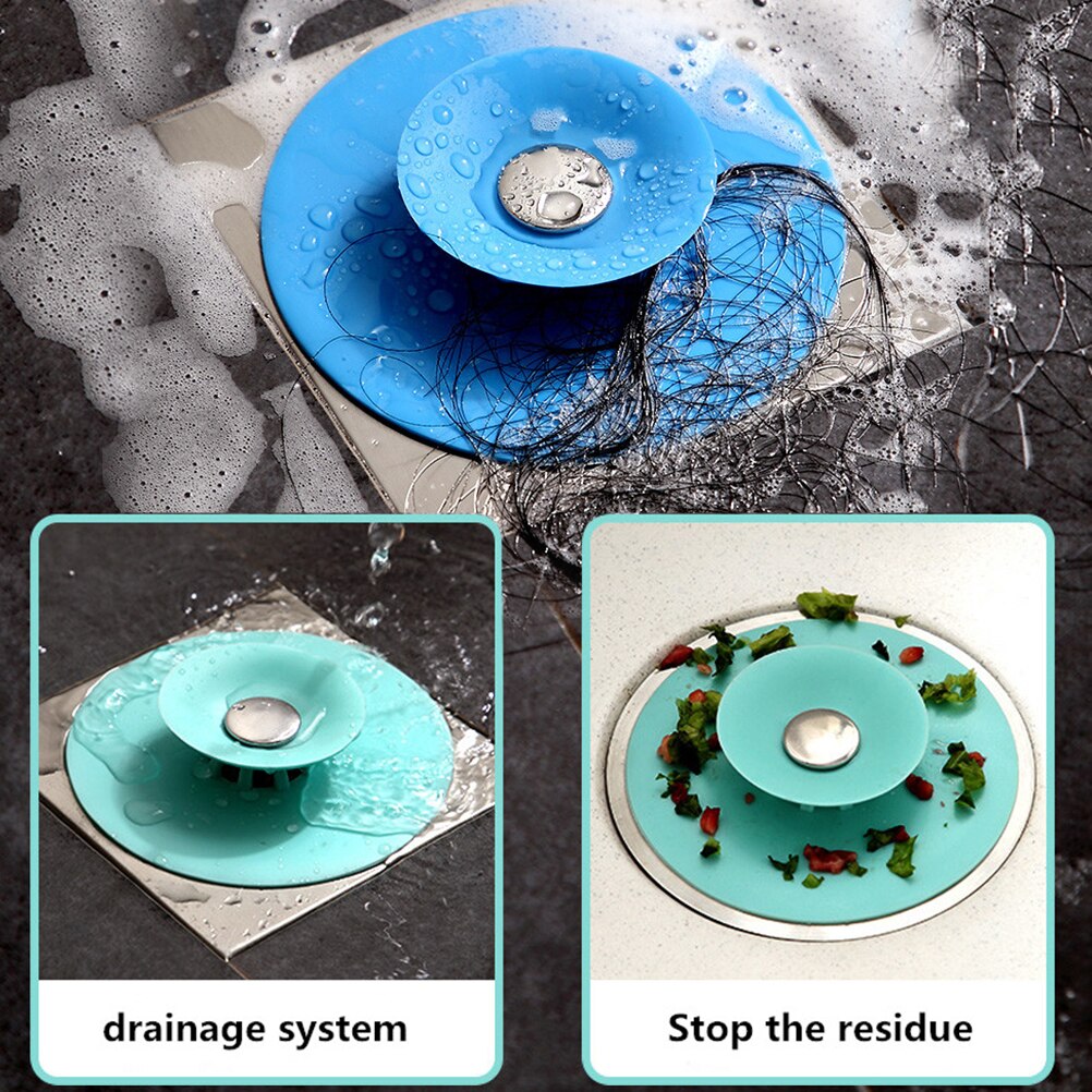 3 In 1 Water Plug Rubber Circle Silicon Drain Plug Bathroom Leakage-Proof Stopper Sink PVC Basin Laundry Sink Bathtub Stopper