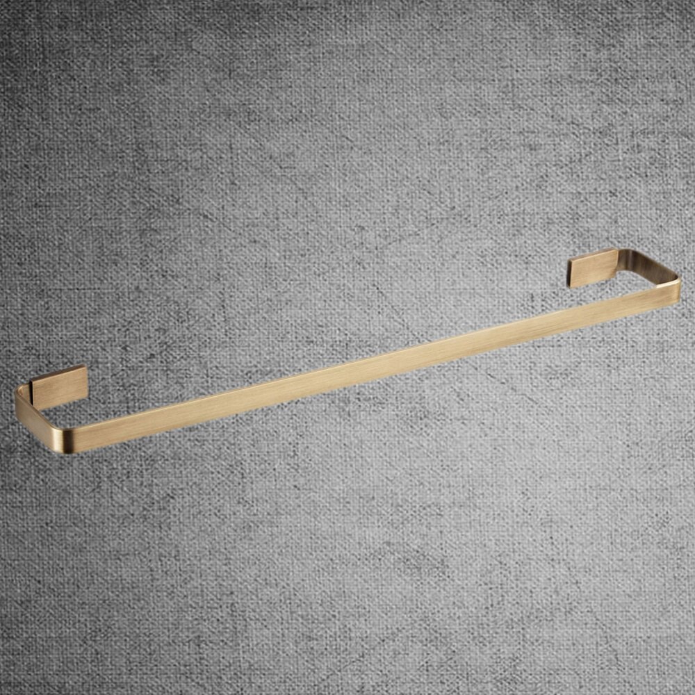 57 x 8.6cm messing fladt rør vægmonteret håndklædeholder badeværelse håndklæde bar håndklædeholder enkelt håndklæde hylde vægmonteret håndklædeholder (messing