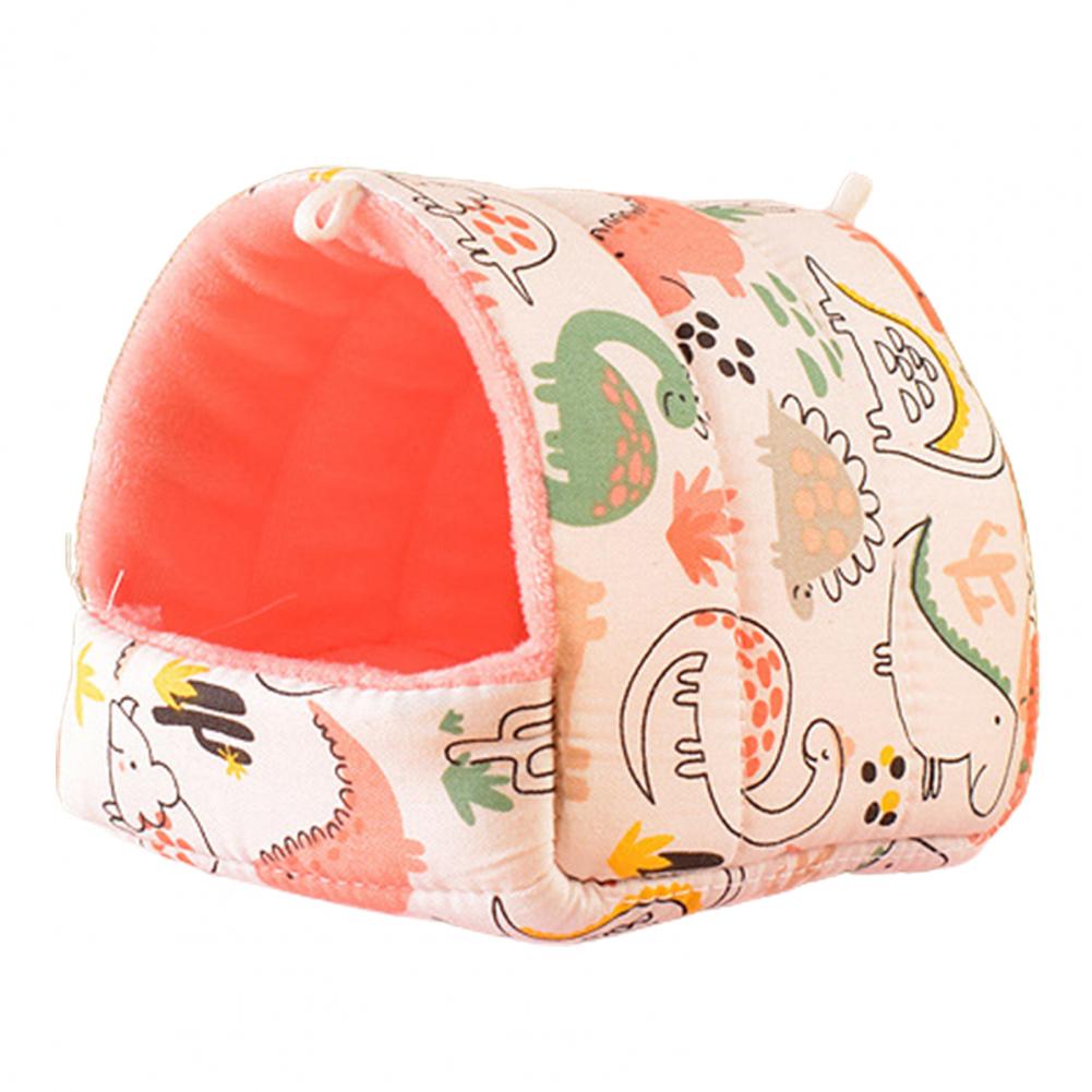 Guinea Pig Nest Hamster House Cute Cage Rabbit Squirrel Winter Warm Mat Hamster House Small Animal Sleeping Bed Pet Hanging Cage: M / Blue