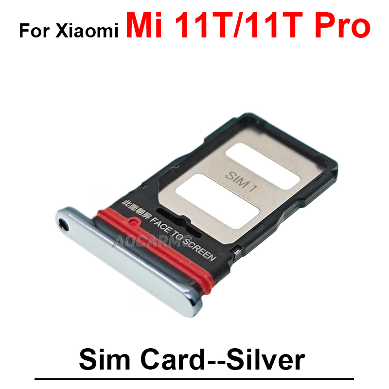 Sim Card For Xiaomi 11 Ultra Lite Mi 11T Pro 11Lite Sim Tray Holder Socket Slot Repair Replacement Parts: Yellow