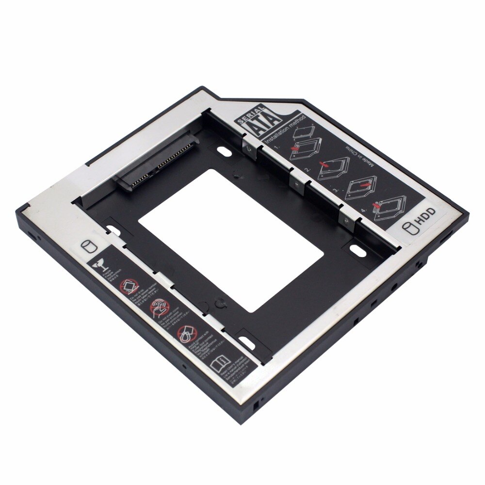 12.7mm sata 3 interface 2.5 tommer harddisk beslag ssd adapter optibay hdd caddy dvd cd-rom kabinet adapter etui til bærbar pc