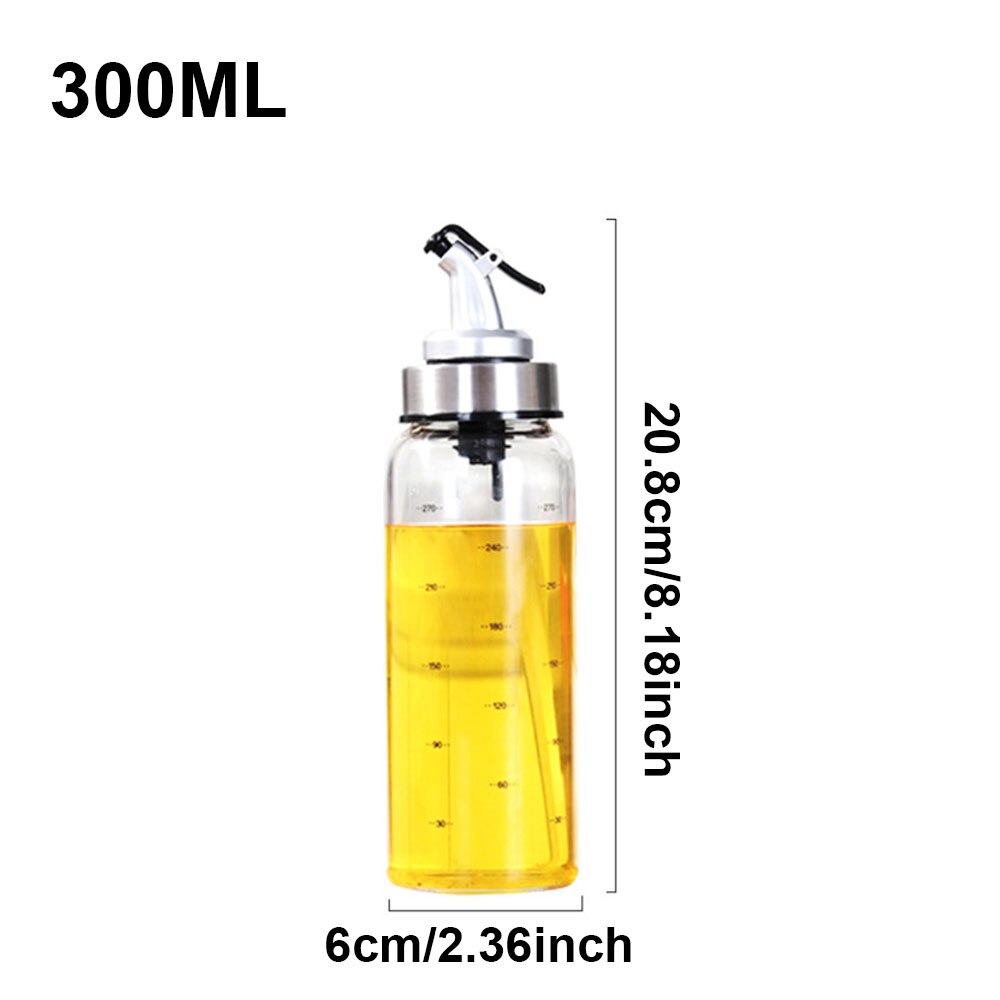 500ml High Borosilicate Glass Oil Bottle Kitchen Cooking Seasoning Storage With Distribution Nozzle Bottle Olive Oil Dispenser: M