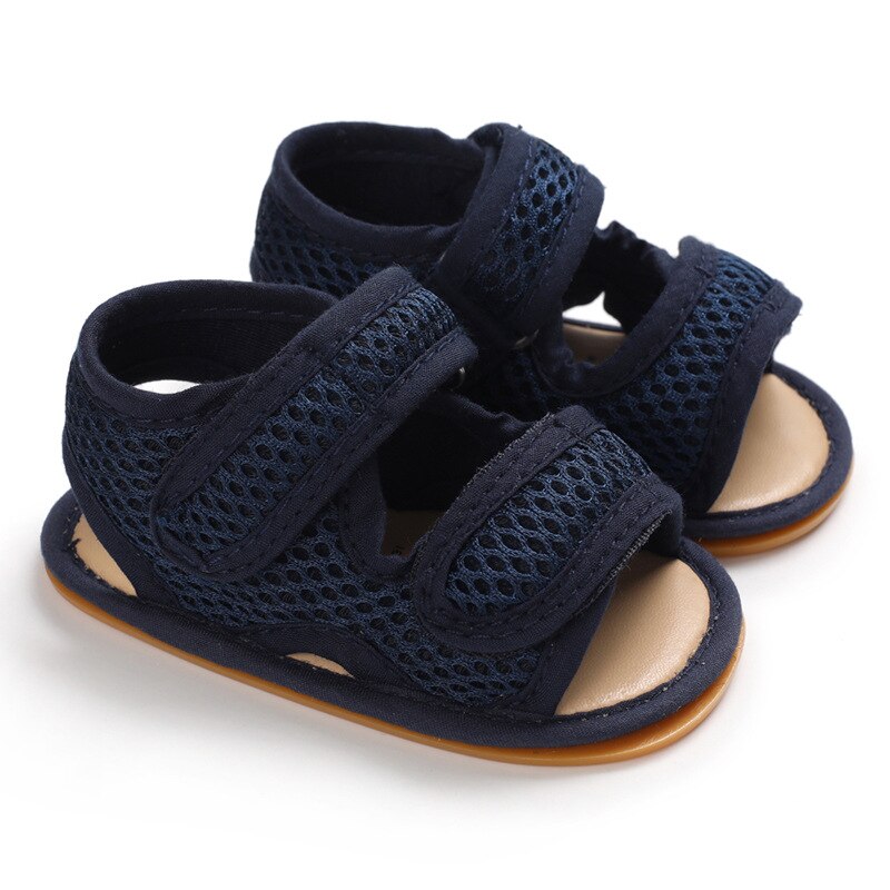 Sandales d'été en maille pour -né, filles et garçons, respirantes et confortables, antidérapantes, à semelle souple, pour nourrissons et tout-petits: Blue / 13-18 mois