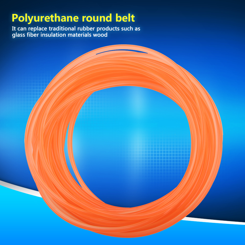 Orange Smooth Surface PU Polyurethane Round Belt for Drive Transmission Polyurethane
