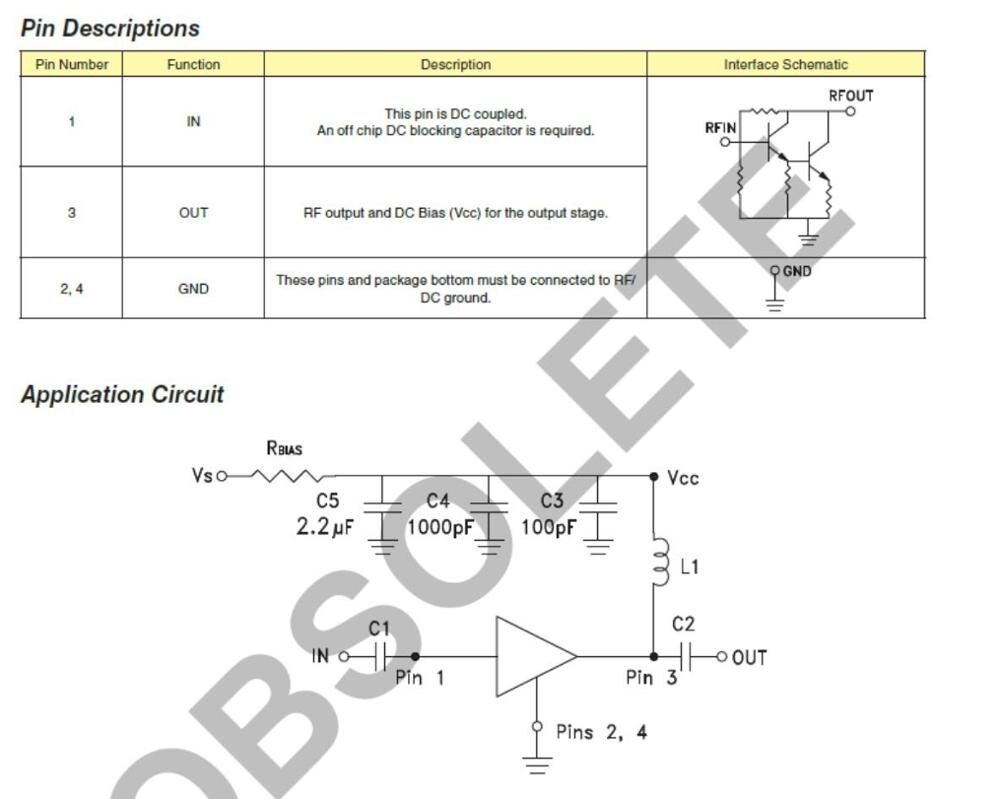 HMC475 RF Medium power 20DB linear Amplifier Module LF to 4.5GHz Broadband Signal Amplifier Ham Radio