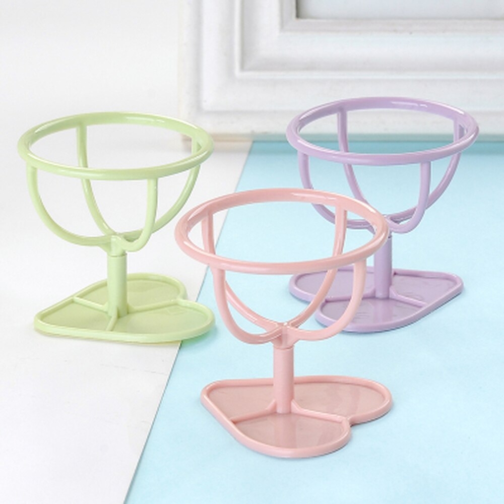 Soporte de exhibición de esponja con forma de huevo para maquillaje, estante de secado, almacenamiento de esponja, 1 unidad
