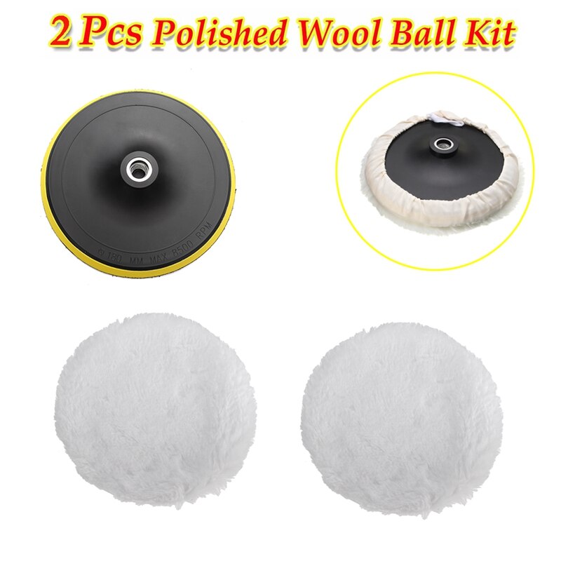 7 Inch Polijstmachine/Buffer Zachte Bonnet & Pad Met Klittenband Voor Auto Polijsten/Buffing