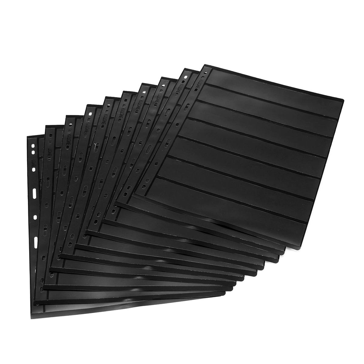 10 stk/parti frimærkerside sort 2 sidestempler side af frimærkealbum pvc løsblade inderside af samling frimærkeholdere ark pccb