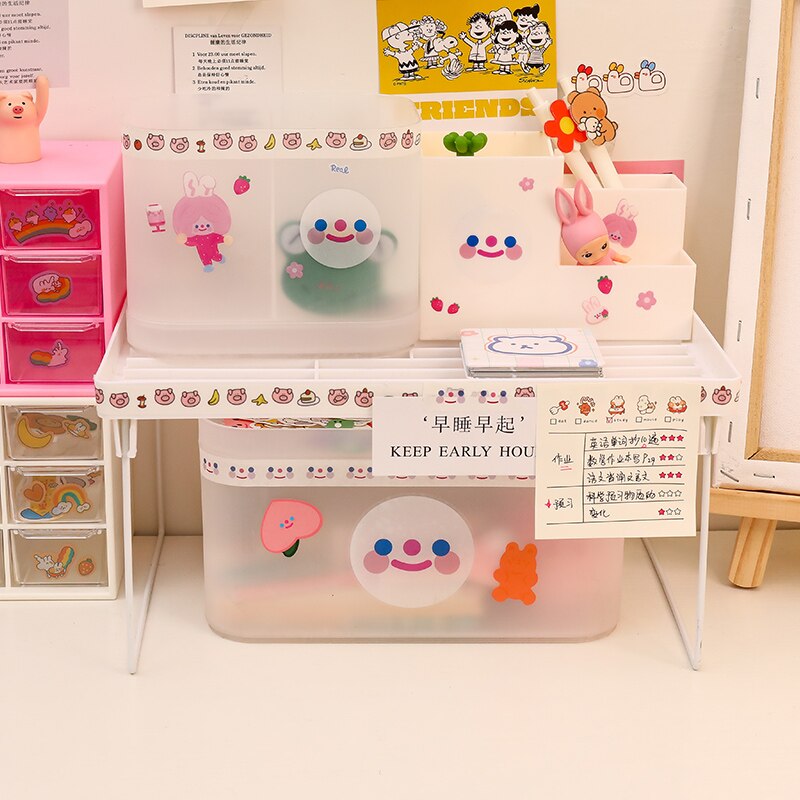 W&amp;G Ins Folding 2 Tier Storage Rack Holder Cosmetic Rack Organizer Shelf Desk Tidy Artifact Desktop Rack On Table Bathroom