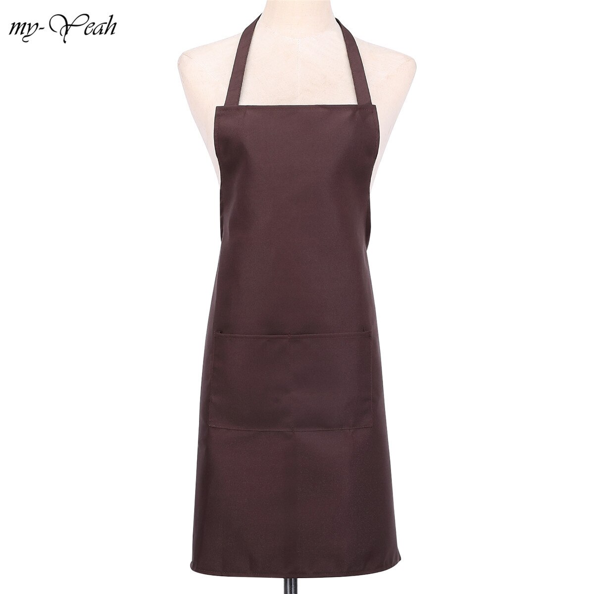 Tablier anti-poussière et imperméable pour les manucures ou les invités, peut utiliser un outil de manucure, uniforme de studio de beauté des ongles: brown