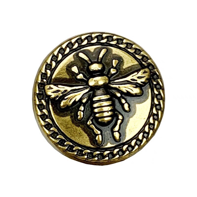 Boutons de couture Vintage abeille, fournitures et accessoires de couture, boutons métalliques pour vêtements, bricolage, 15/20mm, 10 pièces