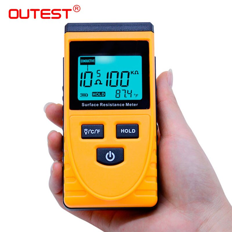 Outest Oppervlak Weerstand Meter Handheld Aarde Weerstand Meter Lcd Display Ohm Meter Komen Met Aardedraad GM3110