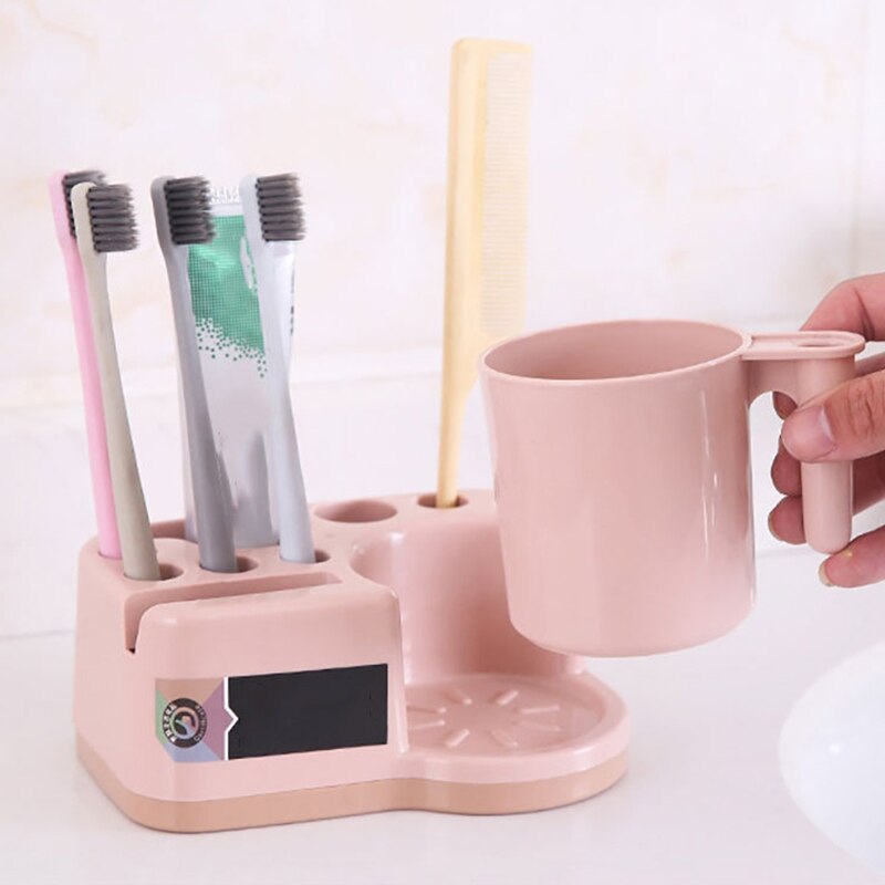 Plast badeværelset tumblere hjem vask kopper tandbørste holder krus kop børste kopper badeværelse tandbørste holder