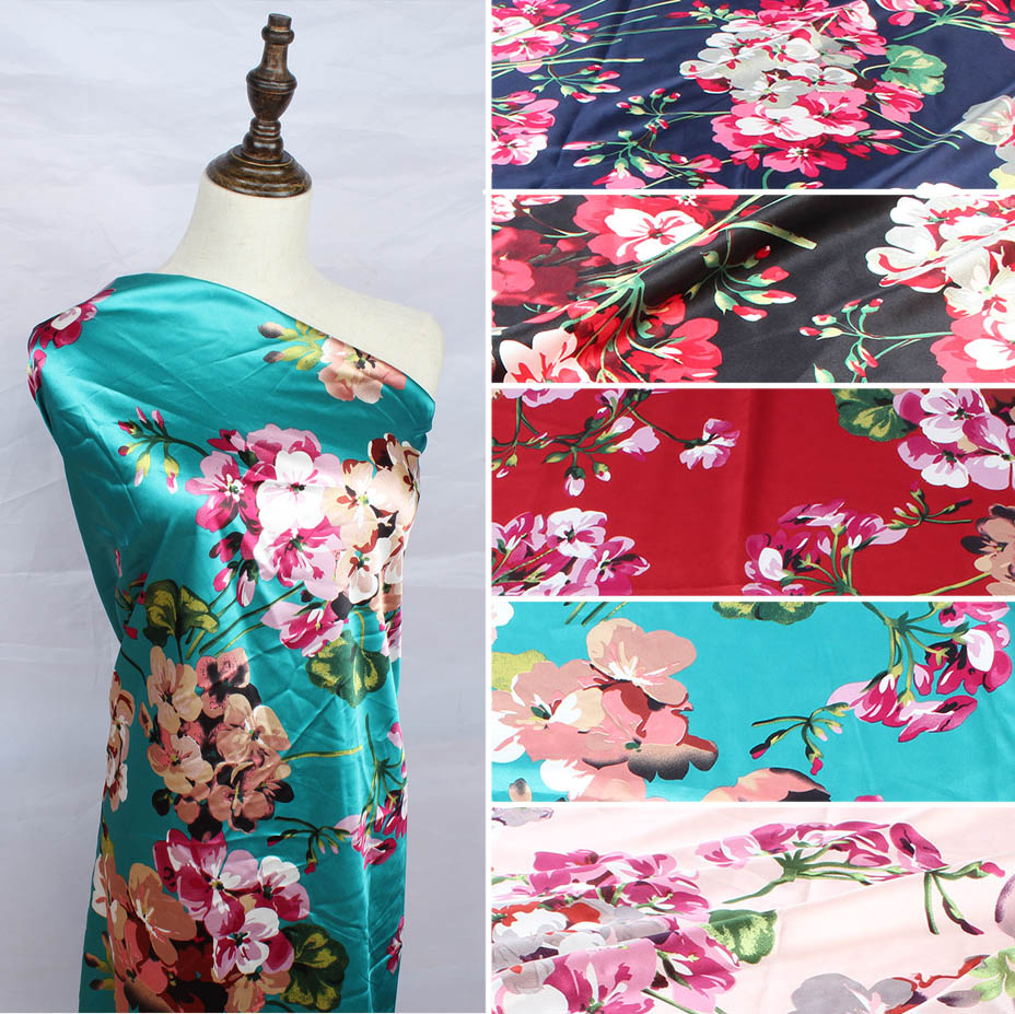 Micro Elastic Satin Fabric Crepe Charmeuse Soft Bridal Dress Summer Clothes Material - 1 Yard