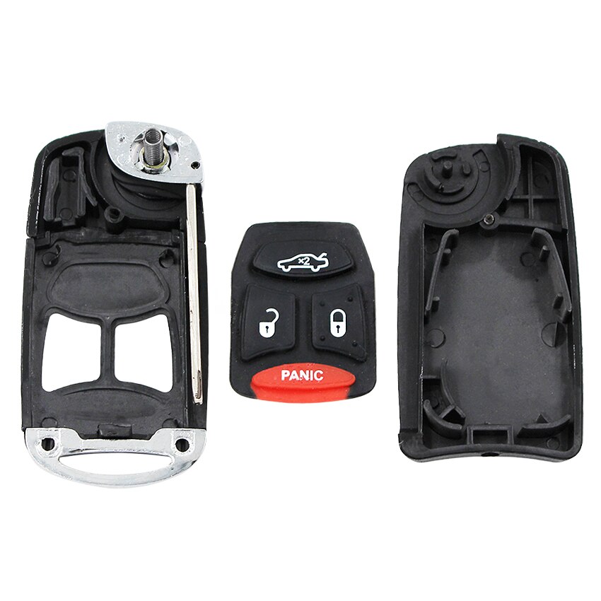 Vervanging 2 Knop Flip Key Case Auto Key Cover Upgrade Voor Chrysler Crossfire 300C Pt Cruiser Vouwen Afstandsbediening Sleutel shell Fob