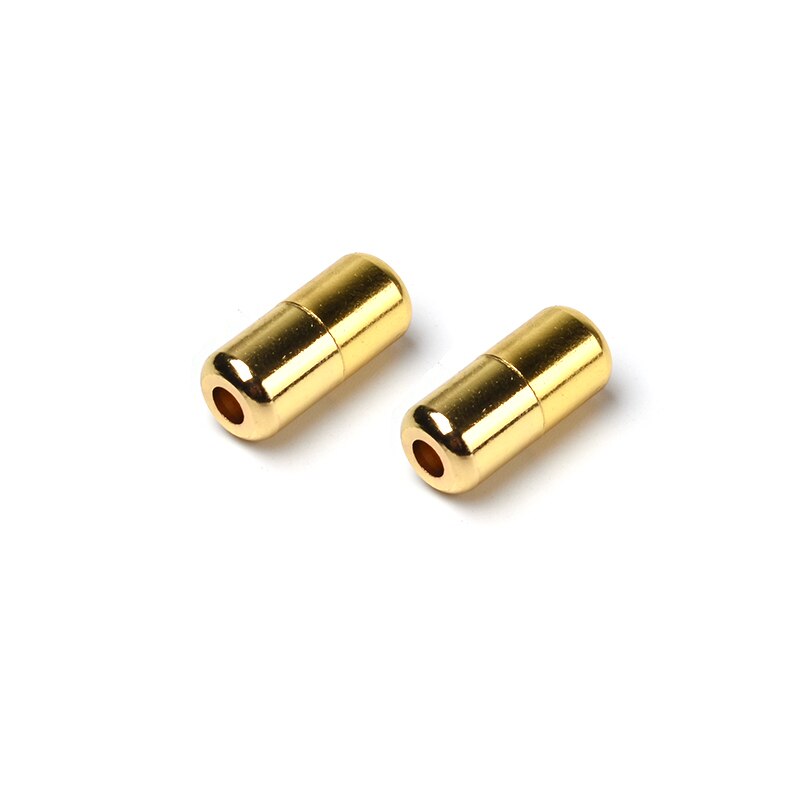 2 st  /1 set metallskosnören låstillbehör utan knytskosnören metall spetslås gör-det-själv-sneaker-kit spetsspänne\"guld silver": 4 st guld