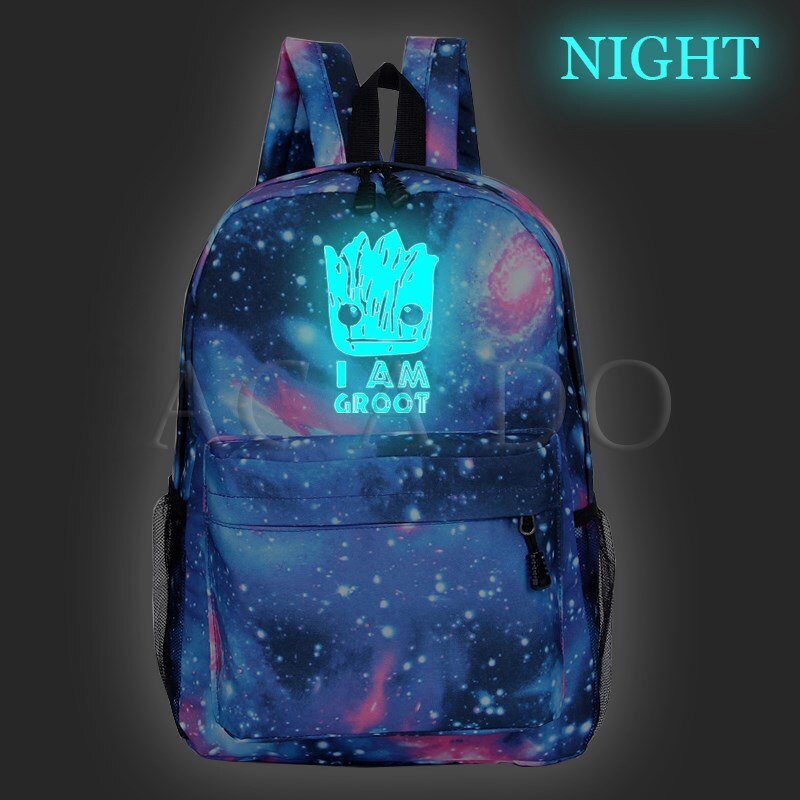 Guardiani della Galassia Luminoso Zaino IO sono GROOT Capretti Delle Ragazze Dei Ragazzi Del Computer Portatile Mochila Donne Degli Uomini Adolescenti Nuovo Modello di Scuola zaino: 9