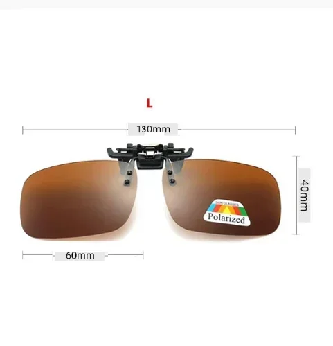 4 Color Grey Lenses Polarized Sunglasses Clip On Flip Up UV 380 Driving Fishing Night Vision Glasses Clips: WHITE
