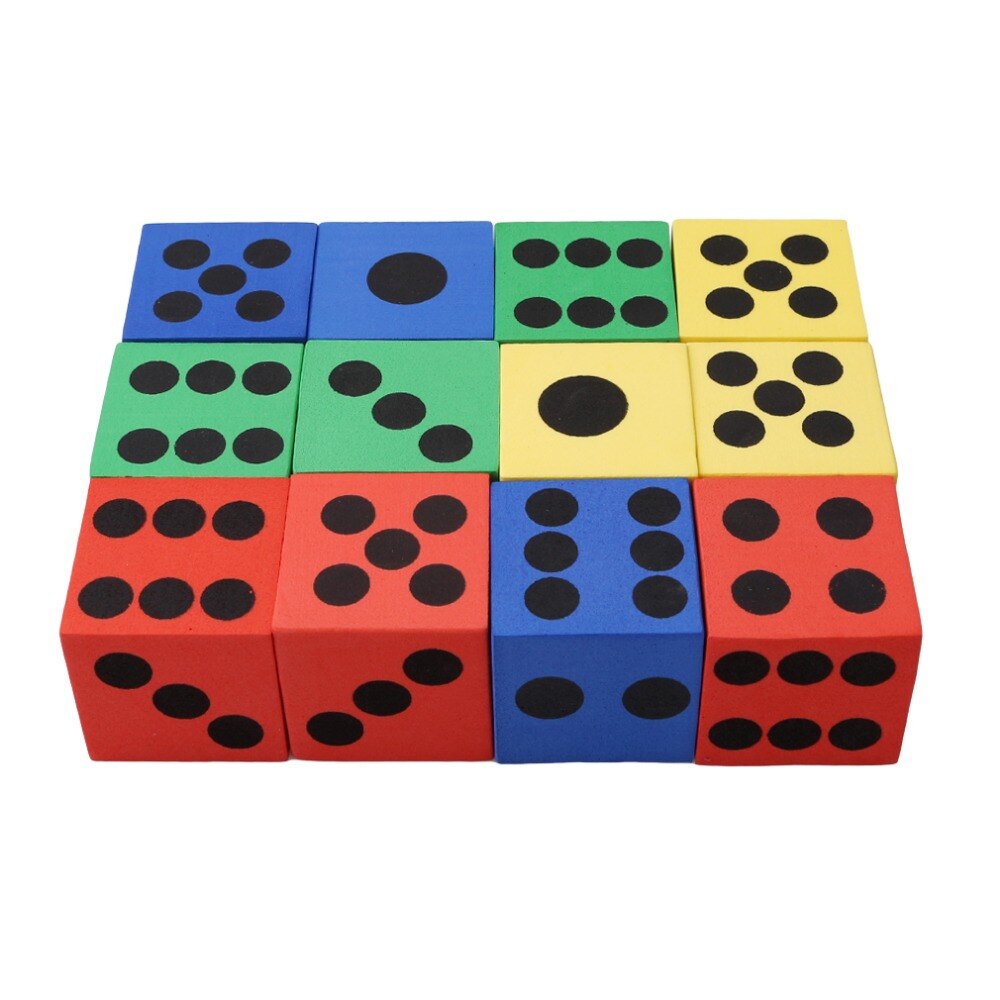 12 stk terninger magic multi sider eva foam terning terning pædagogisk pop til spil spil børn voksne terninger matematik legetøj leger