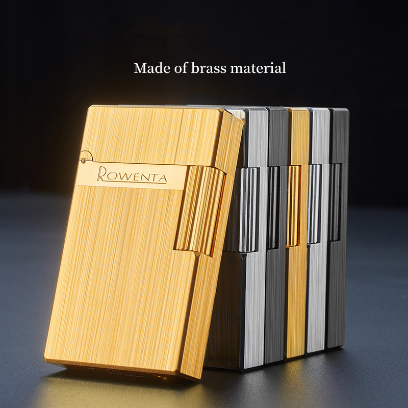 encendedor de queroseno, deslizamiento lateral de cobre original, sonido de acero crujiente, encendedor de sonido fuerte, de alta gama para hombres, encendedor de queroseno