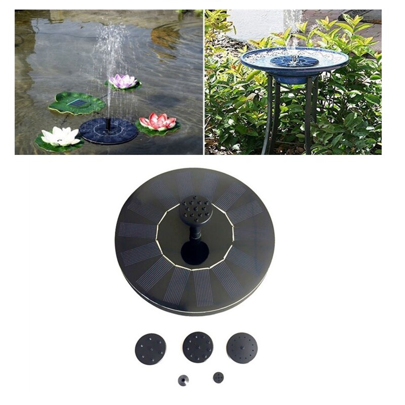 Mini Solar Powered Fountain Garden Pool Pond Solar Panel Floating Fountain Garden Decoration Water Fountain