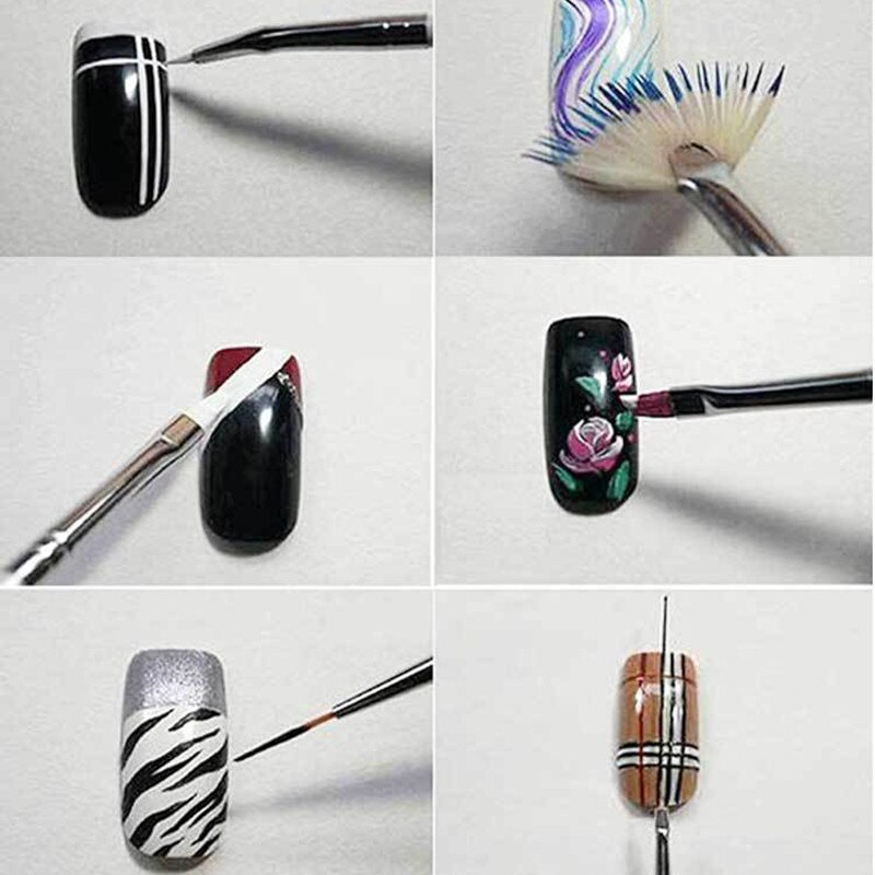 15 stuks nagelkwasten stippen schilderen tekenen waaier lijn bouwer nagellak gel uv tips decoratie manicure nagelkunst kwast gereedschap