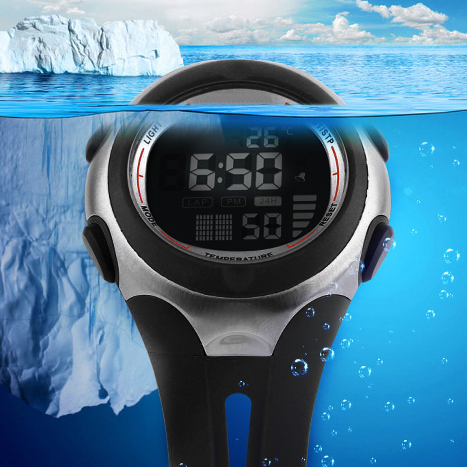 Gosear-Correa de reloj para Skmei, repuesto de plástico ajustable, a la , 1025, 1251, 1068, 0931, 1080