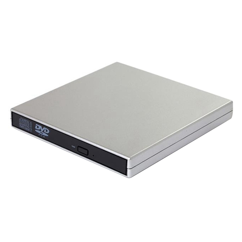Unidad externa de CD/Dvd USB 2,0, lector de CD DVD para ordenadores portátiles, sistema operativo Linux para escritorio, Windows 10/8/7: Plata