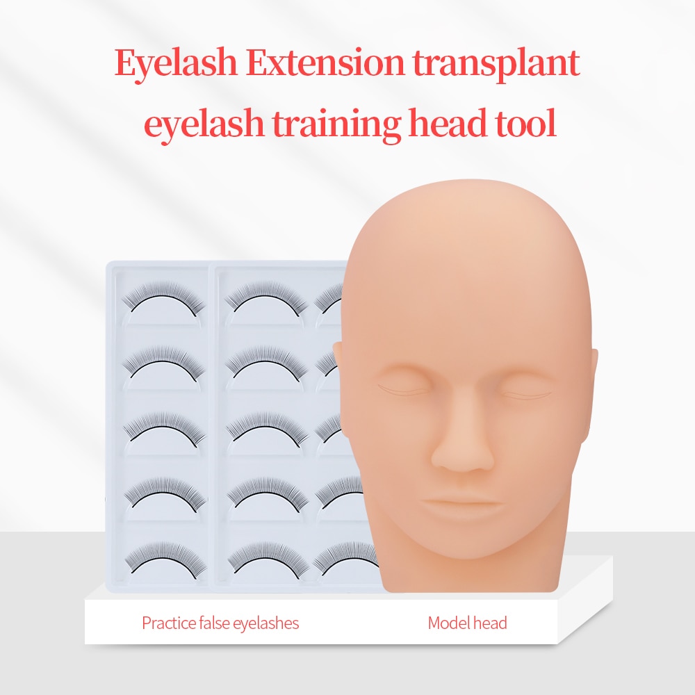 Lash Practice Head Training Mannequin Flat Head Pr... – Grandado