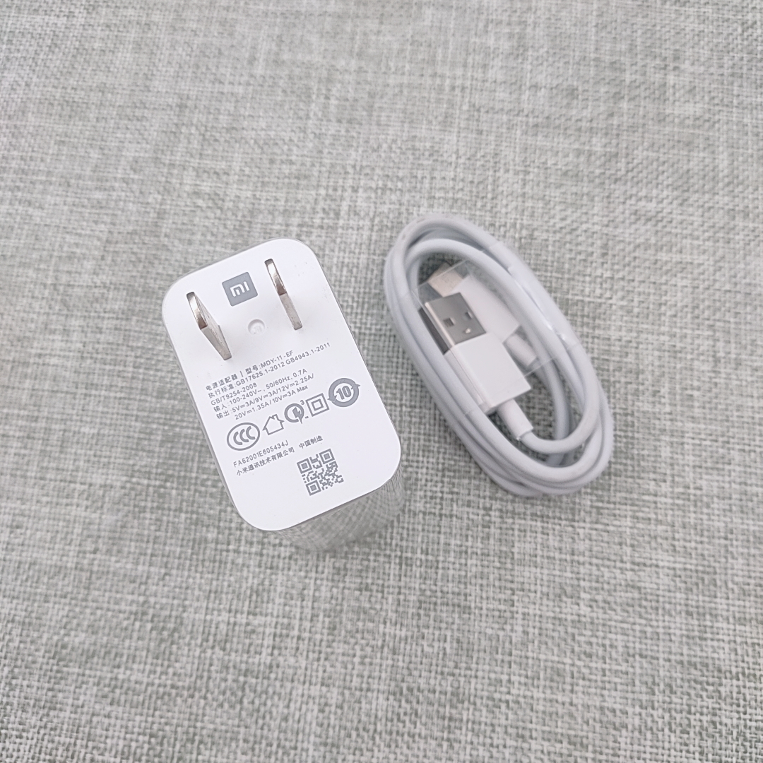Xiaomi 30W Turbo Charger QC 3.0 MDY-11-EF Fast Charging Adapter USB Type C Cable For Mi 10 10T 9 9se 8 10t pro POCO M3 F3 F2 pro