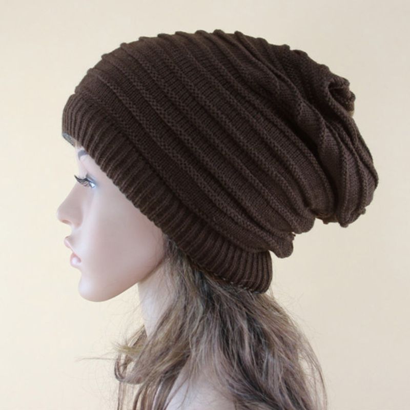 Vinter unisex strikket lue trend Dobbel-bruk skjerf herre kvinner sikring lokk