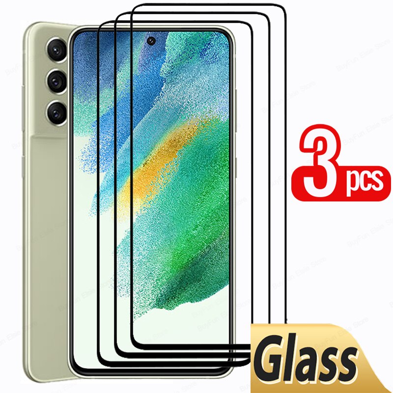 Protecteur d&#39;écran pour Samsung, 3 pièces, Film en verre trempé pour Galaxy S21 FE 5G SM-G990B/DS