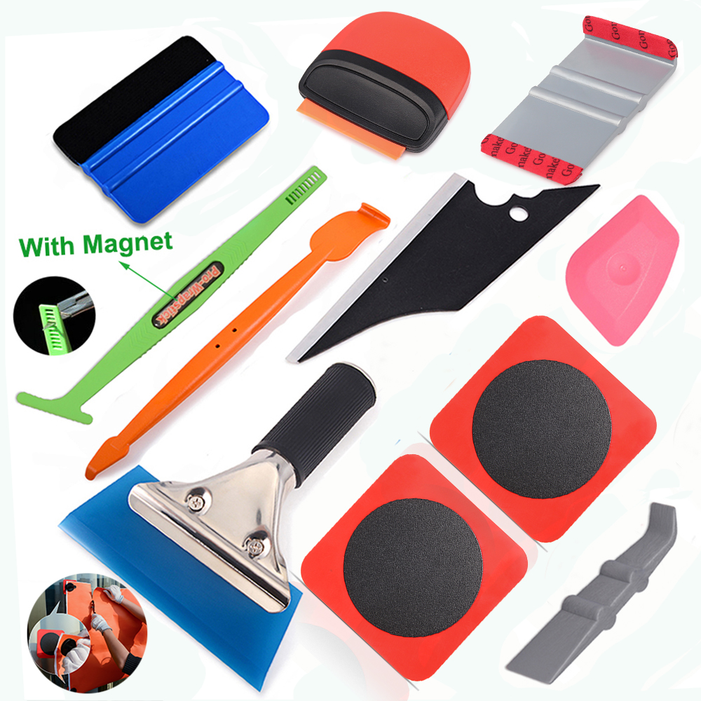 EHDIS Car Window Tint Tools Kit Foil Film Adsorptive Sheet Carbon Fiber Sticker Vinyl Wrap Magnet Squeegee Scraper Tinting Tools