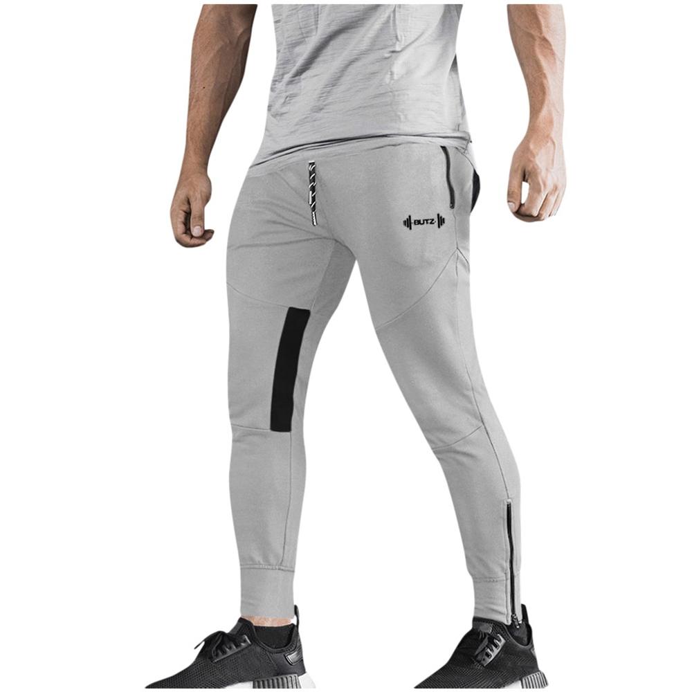 Men's Casual Outdoor Trousers Slim Sports Running Drawstring Fitness Long Pants Gym Pencil Pants Male Jogging Sportpants Spring: M / Gray