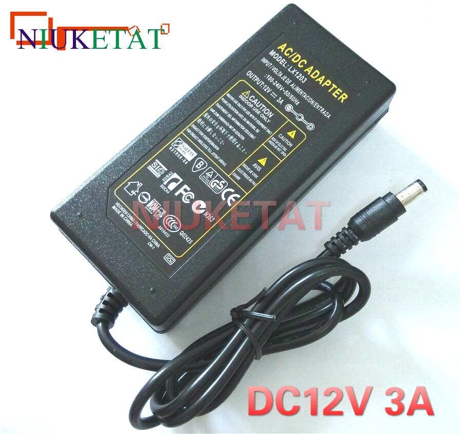 Lx1203 12v 3a 12 v 3a led-lichtstroomadapter 100-240v led-voedingsadapteraandrijving voor 5050 3528 led-lichtstrip niet met lijn